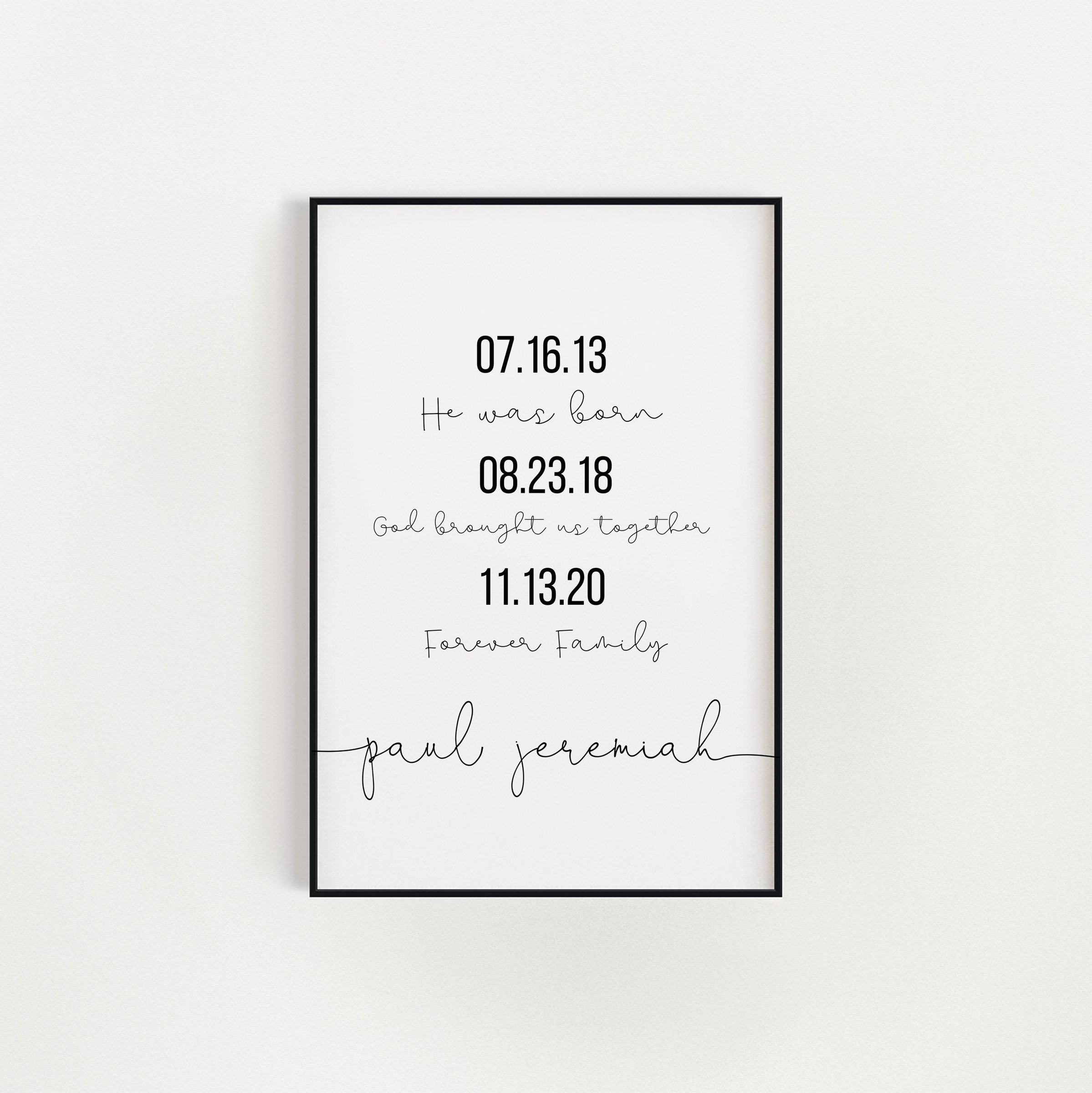 ADOPTION Gifts | Forever Family Print Adoption Sign | Personalized Adoption Print | Gotcha Day Printable | Gotcha Day | Chosen Adopted Named