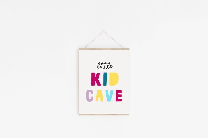 Little Kid Cave Print Printable Wall Art Kids Room Decor | Etsy