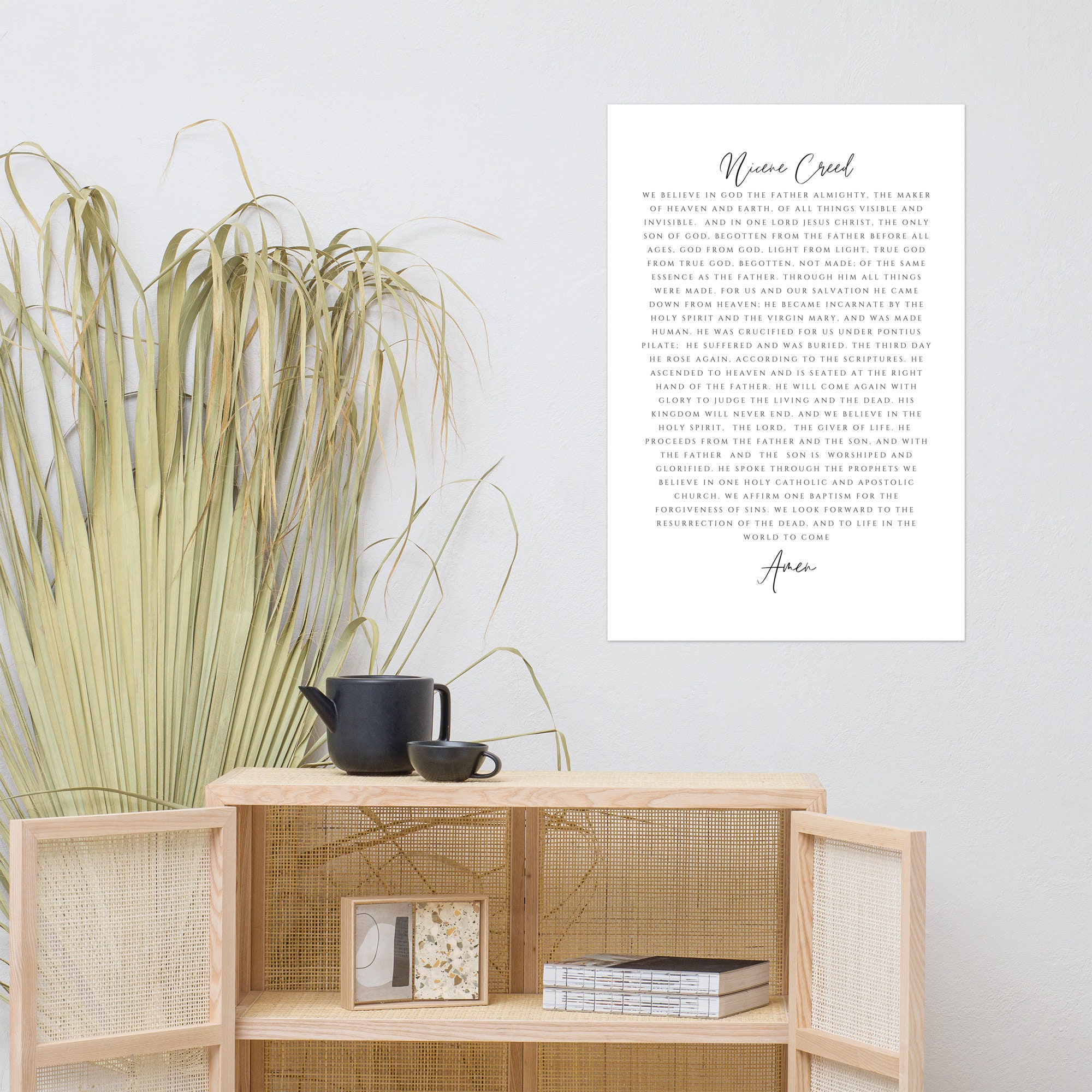 The Nicene Creed Poster Dining Room Scripture Sign Etsy