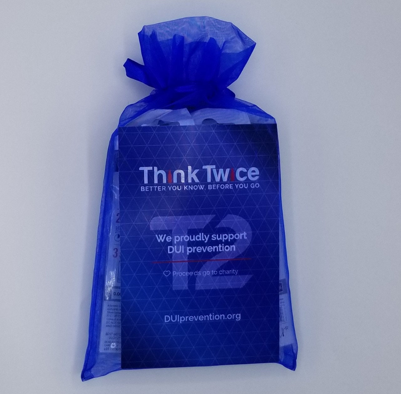 Think Twice SingleUse Breathalyzer Gift Bag Alcohol Test Etsy