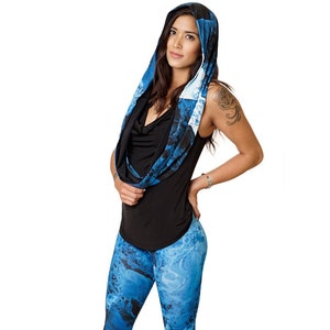 Ropa de tierra - bufanda de la naturaleza - arte wearable - bufanda del festival - bufanda del paisaje - ropa de Psytrance - ropa hippie - mapa - Kamchatka