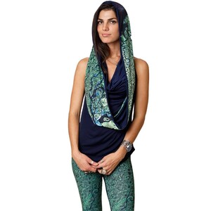 Natur-Schal - Erde Kleidung - tragbare Kunst - Festival Schal - Landschaft Schal - Psytrance Kleidung - Hippie Kleidung - Karte - Lena Delta