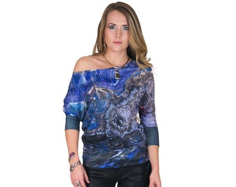 All Over Print Top - Sacred Geometry - Landscape Clothing - Earth Clothing - Nature Clothing - Map Top - Graphic Print - Atlas Mountains
