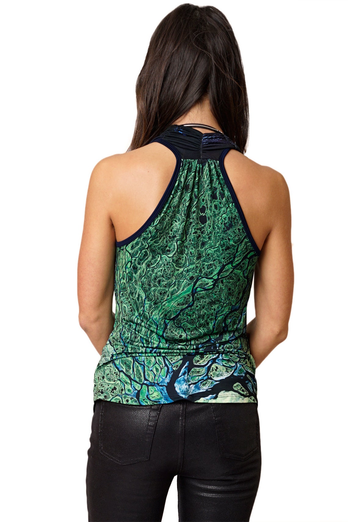 Earth Clothing Hippie Print Top Landscape Clothing Yoga Top Nature
