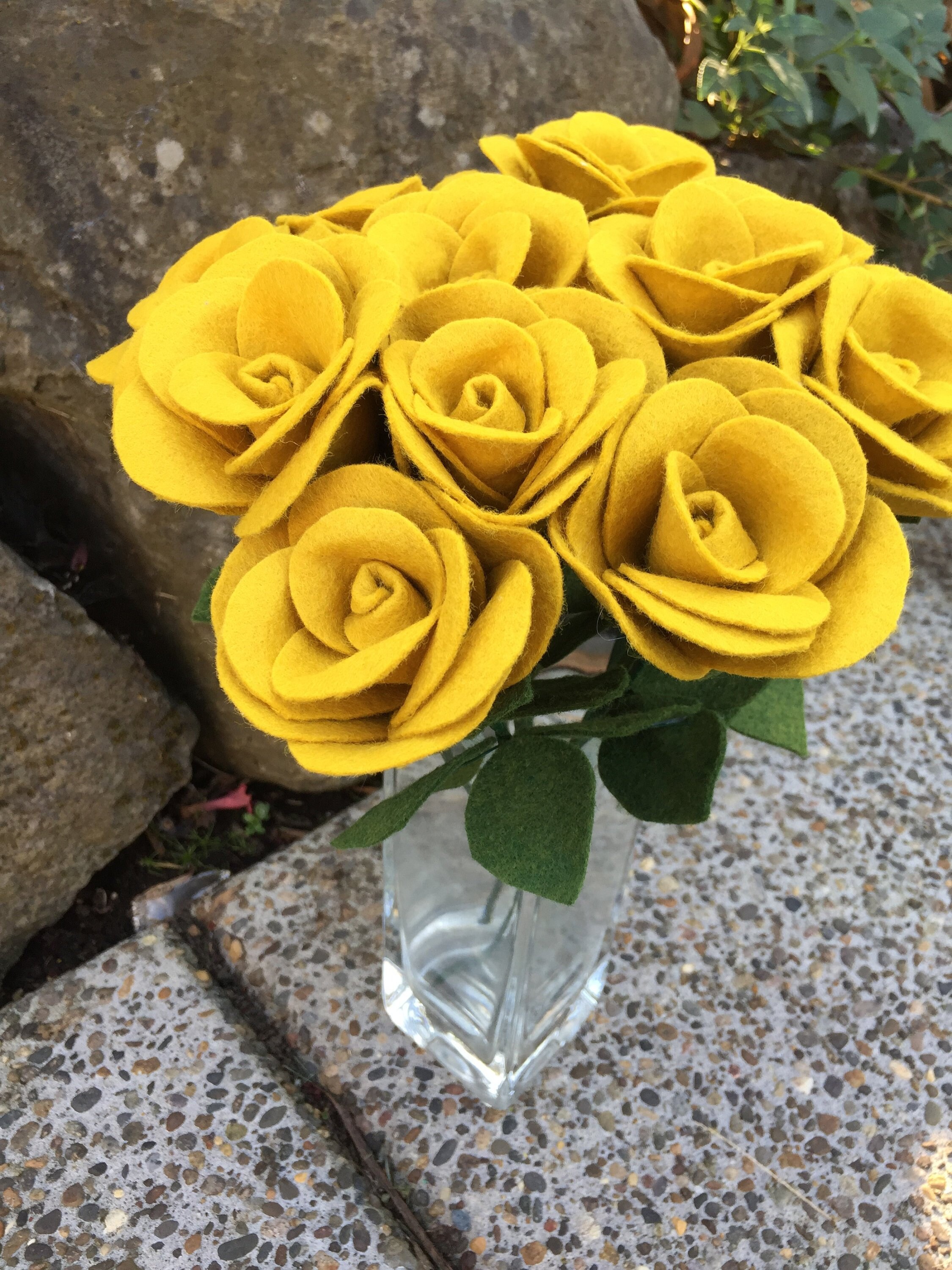 Custom Felt Flower Rose Bouquet Made to Order Etsy