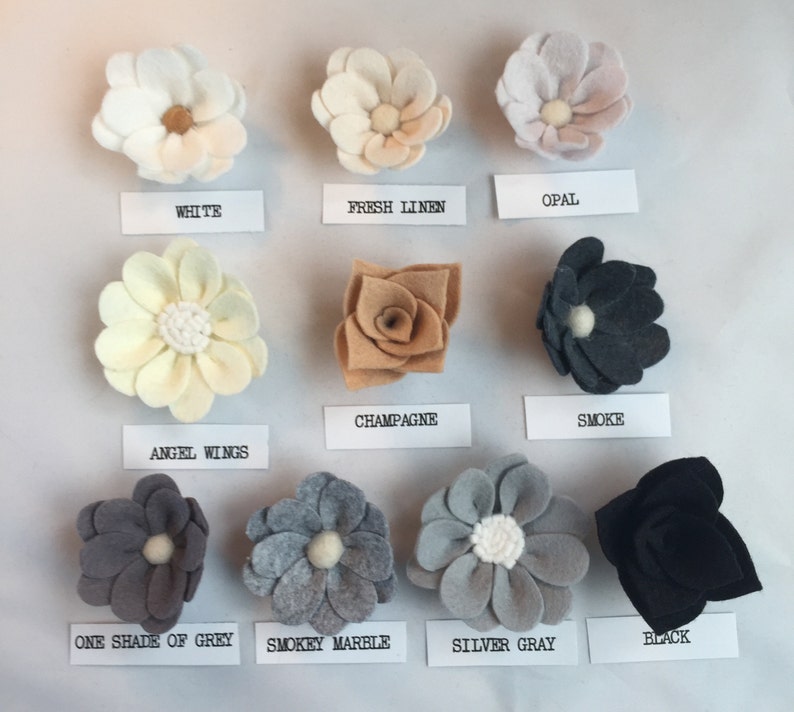 Made to Order Custom Felt Hydrangea flowers You pick color