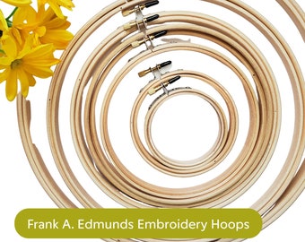 Basswood Embroidery Hoop 3"/4"/5"/6"/7"/8"/10"/12"- Frank A. Edmunds,Cross Stitch Hoop,Hoop Hand Embroidery, Cross Stitch Frame, Wooden Hoop
