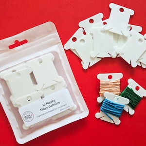 30 bobines en plastique par million de points, carte pour fil à broder, organiseur de fil pour point de croix, carte pour fil en plastique, canette de fil