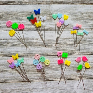 100 Dressmaking Pins/ Flat Head Pins/ Embroidery Patchwork Tools/ Pin Button/ Pin Patchwork/ Pin For Sewing