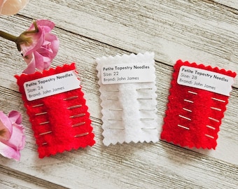 Pack 5 Petites Tapestry Needles - Available in Sizes 22, 24 or 28 by John James, Cross Stitch Needles, John James Petites Needles