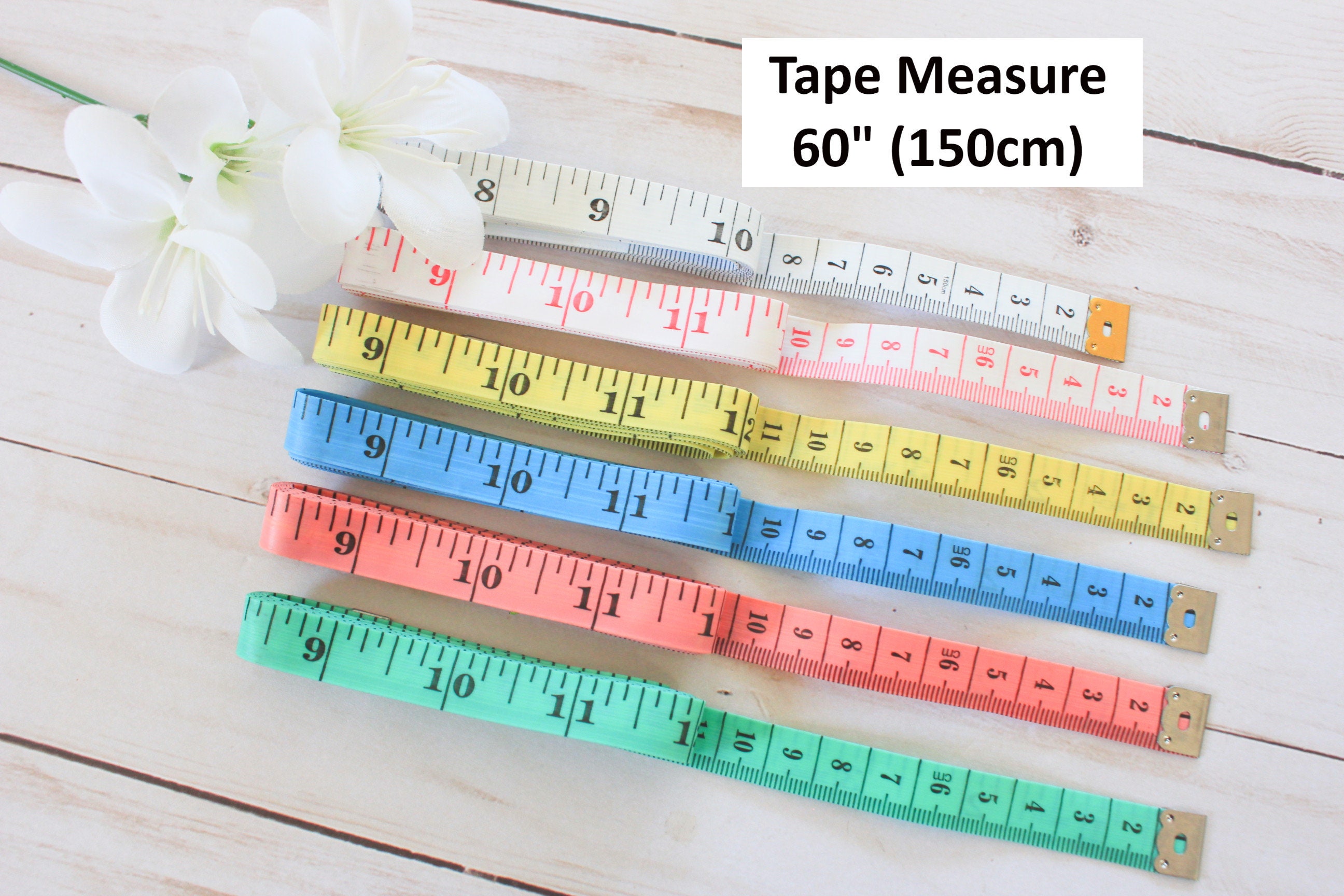 Tulips, Roses & Daisies Retractable Tape Measures, 60, Made in Germany