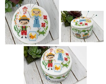 Cross Stitch Pattern "PINOCCHIO PIN CUSHION" -Fairy Tale Series by Tiny Modernist,Physical Pattern,Cross Stitch Designs,Pinocchio Embroidery