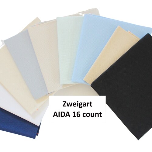 Zweigart Aida 16 Count Cross Stitch Fabric - 100% Cotton, 150cm X 50cm, Needlework Canvas