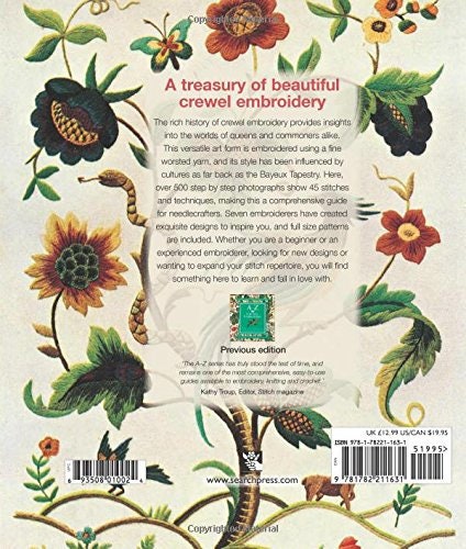 A Book Cover in Crewel Embroidery to Stitch Pattern Download – Long Thread  Media