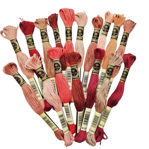 Bundle 17 Skeins 6-strands Embroidery Floss (Not DMC)/ Cross Stitch Cotton Thread/ Embroidery Thread/ Embroidery Floss
