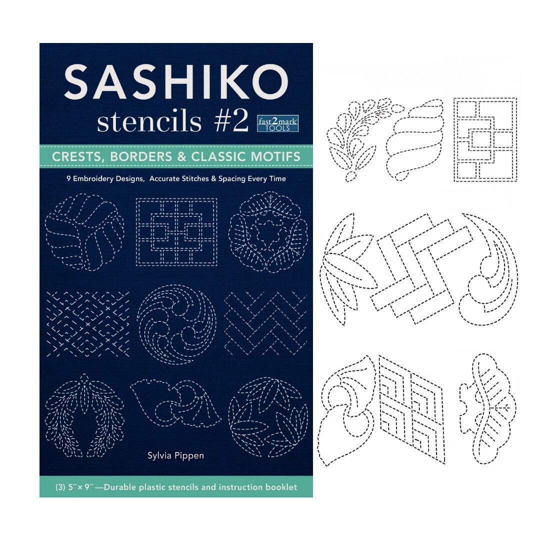 Sashiko Stencils Crests Borders Classic Motifs Includes Etsy Australia