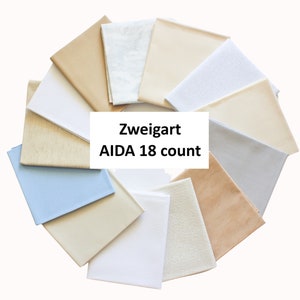 Tela Aida de 18 ct de ZWEIGART: disponible en 18" x 21" o 36" x 42"/ Tela para punto de cruz/ AIDA de 18 unidades