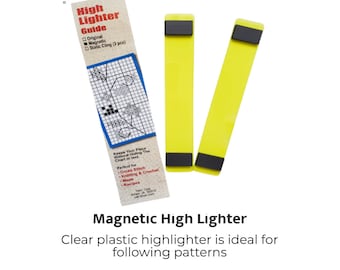 1 unit Magnetic Highlighter Guide Yellow, Cross Stitch Pattern Guide, Pattern Guidance, Knitting and Crochet Highlighter Pattern Guide