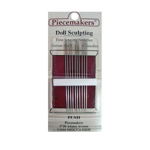 Piecemakers Dollsculpting / Darner Needles Size 7 - Great for Sculpting Dolls in Woven or Knit Fabrics
