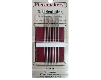 Piecemakers Dollsculpting / Darner Needles Size 7 - Great for Sculpting Dolls in Woven or Knit Fabrics