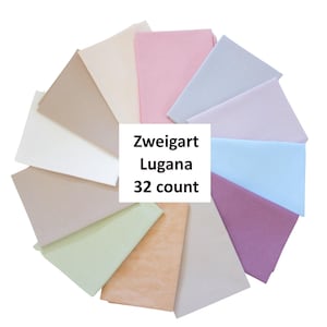 32ct ZWEIGART Lugana (Murano), Evenweave Embroidery Cloth, Embroidery Fabric, Needlework Cloth, Cross Stich Evenweave Fabric, Lugana Fabric