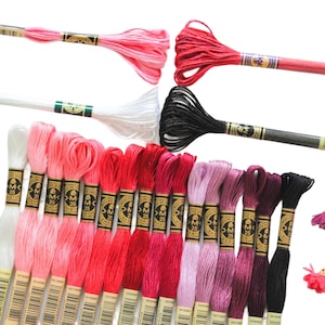 20x DMC Flosses, Dmc Threads, DMC Kit, Dmc Set of Colors, Dmc Cotton Floss, Dmc Embroidery Floss, Dmc Satin Floss, Cross Stitch Floss