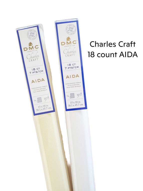 Charles Craft Standard Aida 18 Count 15x18 WHITE AIDA 18 Count Aida 