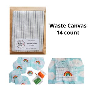 14 count Waste Canvas by Million of Stitches 12&quot; x 19&quot; / 30&quot; x 19&quot;/ 60&quot; x 36&quot;/ Cross Stitch Fabric/ White Waste Canvas