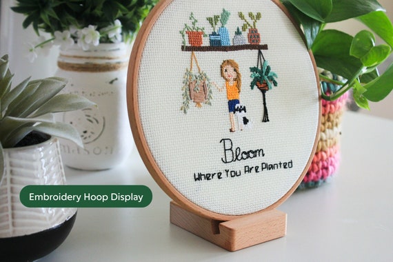 Beech Embroidery Frame Cross Stitch Stand Embroidery Hoop Holder Needlework