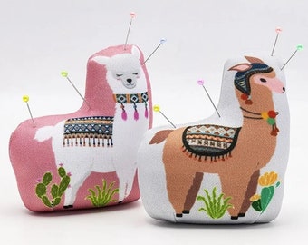 Pincushion Llama by Hobby Gift/ Llama Pincushion/ Fabric Pin Cushion/ Cute Pincushion/ Needle Pincushion/ Sewing Gift