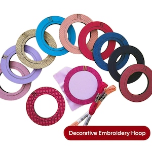 Decorative Hoops Covered with Fabric, Embroidery Hoops, Cross Stitch Hoops, Embroidery Frames, Art Work Frames, Wooden Hoops, Color Hoops