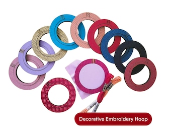 Aros decorativos cubiertos de tela, aros de bordado, aros de punto de cruz, bastidores de bordado, bastidores para obras de arte, aros de madera, aros de colores