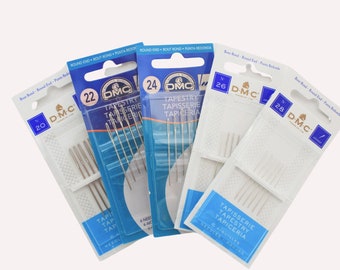 DMC Size 20/22/24/26/28/13/16/18 Needles, Cross Stitch Needles, Embroidery Needles, Needlepoint Needle, DMC Tapestry Needles, Pack Needles