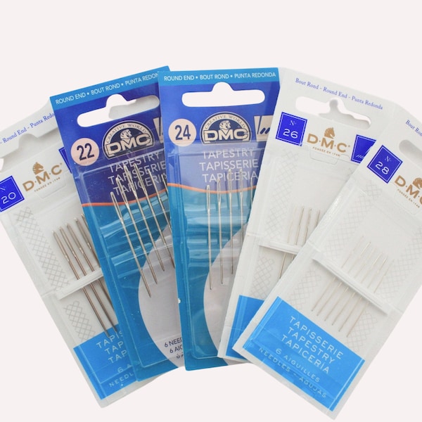 DMC Size 20/22/24/26/28/13/16/18 Needles, Cross Stitch Needles, Embroidery Needles, Needlepoint Needle, DMC Tapestry Needles, Pack Needles