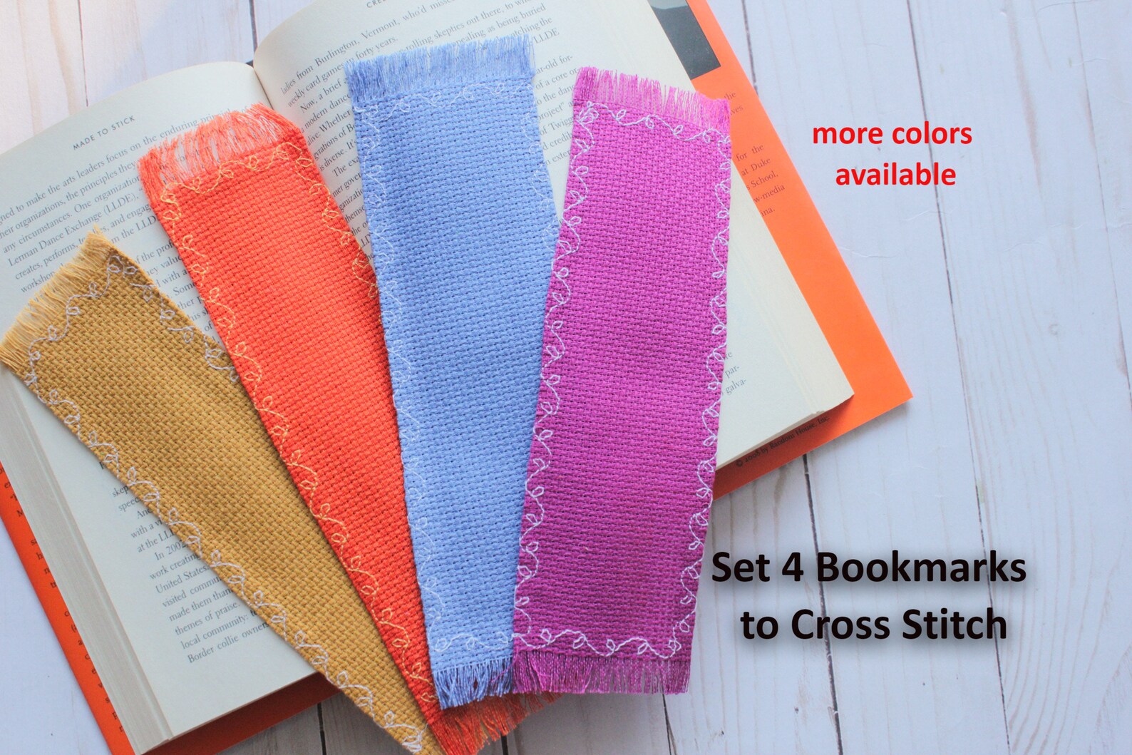 4 Blank Bookmark to Cross Stitch AIDA Fabric AIDA Cloth Etsy