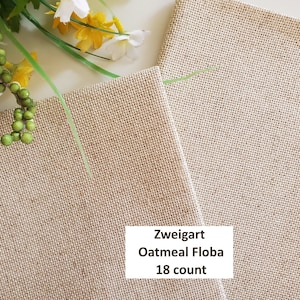 18ct FLOBA OATMEAL Fabric Zweigart, Floba Evenweave, Embroidery Cloth, Embroidery Fabric, Needlework Cloth, Cross Stich Fabric, 18 count