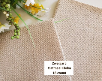 18ct FLOBA OATMEAL Fabric Zweigart, Floba Evenweave, Embroidery Cloth, Embroidery Fabric, Needlework Cloth, Cross Stich Fabric, 18 count