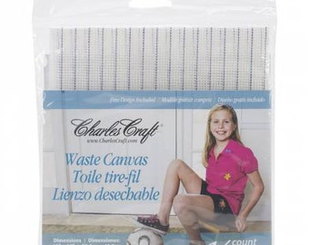 Charles Craft Waste Canvas 14ct - 12"x18",Cross Stitch Fabric,14 Count AIDA,Cross Stitch Waste Canvas,DMC Fabric,DMC Aida White Waste Canvas