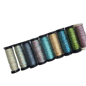 Kreinik Fine #8  Metallic Thread by Kreinik - 10m / Kreinik Metallic Floss /Sparkle Floss / Hand Embroidery Floss / Fine #8 Braids Kreinik