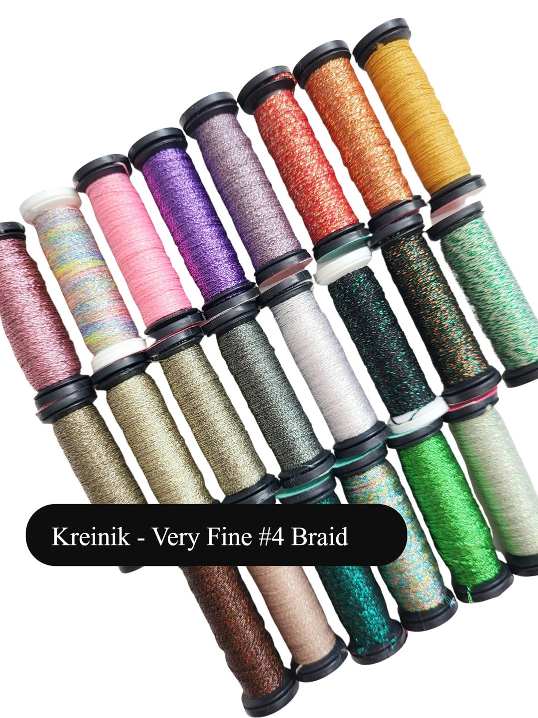 Very Fine 4 Braid by Kreinik, Kreinik Metallic Floss, Shiny Floss