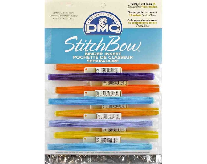 2x DMC Stitchbow Binder Inserts holds 30 Floss Holders Thread Storage
