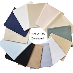 16ct ZWEIGART Aida Fabric for Cross Stitch - Available in Sizes 18&quot;x21&quot; and 36&quot;x42&quot; - AIDA made in Germany/ Fabric to Cross Stitch/ 16 count