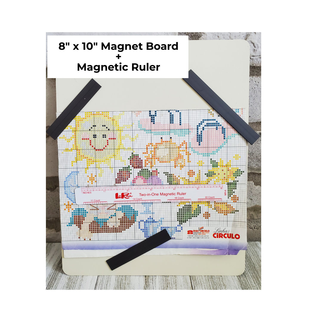 LoRan Magnet Board Ruler, 8 inch x 10 inch