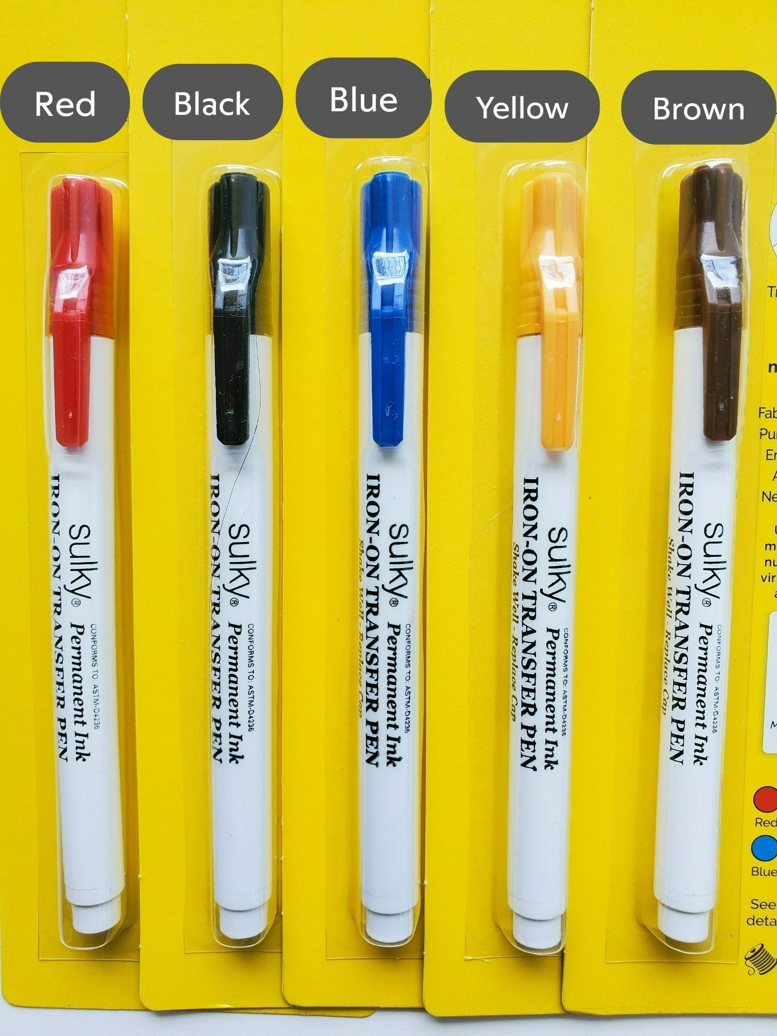 Sulky Iron-On Transfer Pen Zwart - Permanente Overzetpen Voor Stof