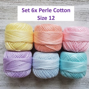 6x Pearl Cotton Size 8 Thread Sampler 5g or 10g Pack Crayon, Perle Cotton  Floss, Presencia USA Thread, Quilting Floss, Perle Thread 