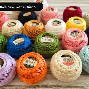 DMC Perle Cotton, Size 8, DMC 996, Med Electric Blue, Pearl Cotton Ball,  Punch Needle, Embroidery Thread, Penny Rug, Wool Applique