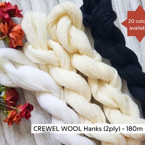 180m CREWEL WOLLE (2fädig) von Appletons - Crewel Hank 180m / FLACH VERSAND/ Crewel Floss, Appletons Wollstricke, Crewel 2fädig