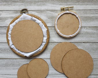 Backing for Finishing Embroidery Hoop - Made of Wood - Sizes 7cm (2 3/4") or 10cm (4")
