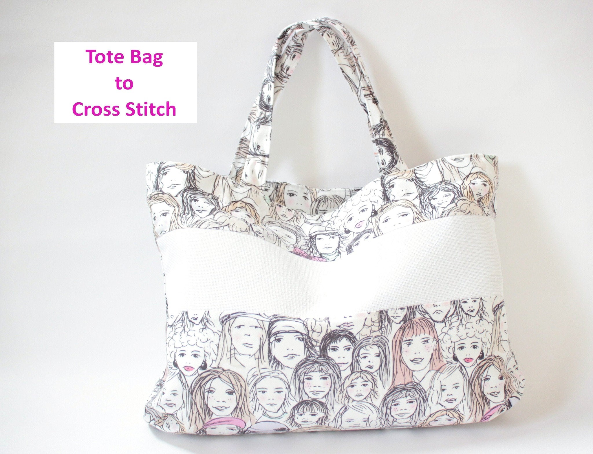 Cross stitch project bag autumn patchwork ready to ship