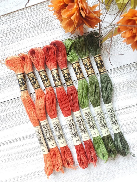 8x Fall DMC Flosses, Dmc Threads, DMC Kit, Dmc Set of Colors, Dmc Cotton  Floss, Dmc Embroidery Floss, Greenthreads, Cross Stitch Floss 